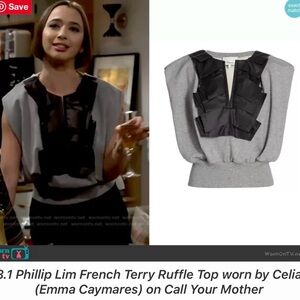 3.1 Phillip Lim French Terry Ruffle Top